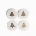 Set Portavaso Árbol Navidad Mármol Ambiente Gourmet