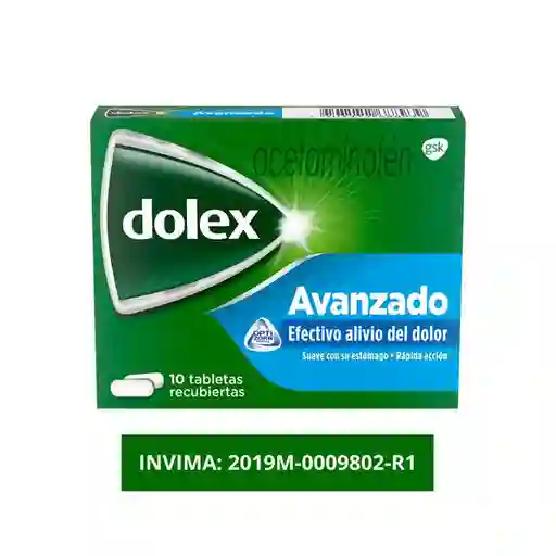 Dolex Avanzado Alivio Del Dolor y la Fiebre (500 mg) 10 Tabletas