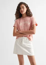 Falda Yoke Off White Talla 20 Teen Niñas Mango