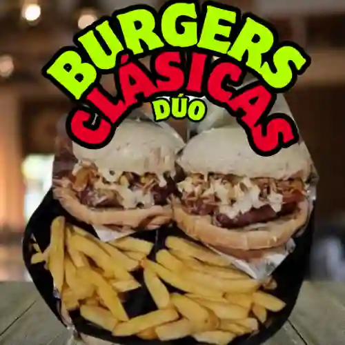 Burgers Clasicas Duo + Papas Francesas