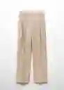 Pantalón Vbdover Camel Talla 40 Mujer Mango