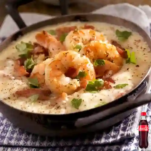 Combo Crema de Camarones +Cocacola Orig 400ml
