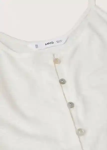 Top Toni Offwhite Talla L Mujer Mango