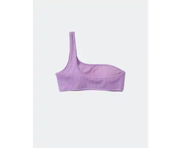 Top Traje de Baño Aerie Morado Talla SMALL American Eagle