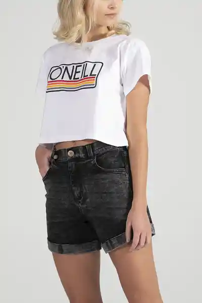 ONeill Camisa Crop Top Headquarters Femme Blanco Talla M