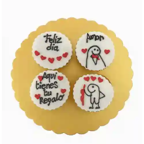Caja de cupcake x4 "cobrate"