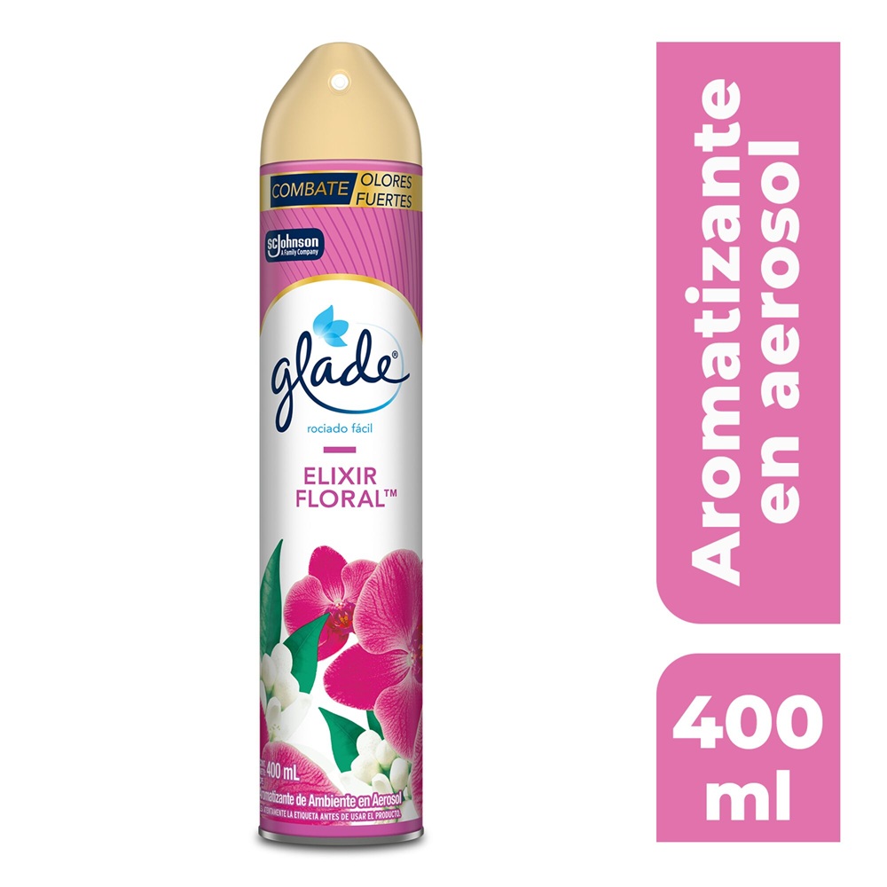 Glade Ambientador en Aerosol Elixir Floral 400ml
