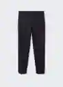 Pantalón Macaroni Negro Talla 40 Mujer Mango