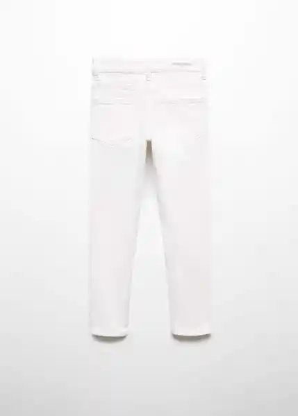 Jean Slim Niños Blanco Talla 13 Mango