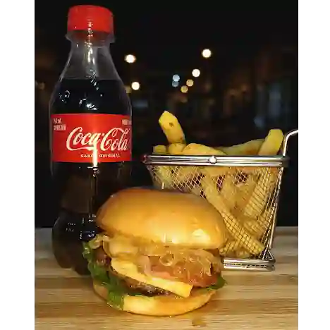 Chiqui burguer +papitas+coca-cola