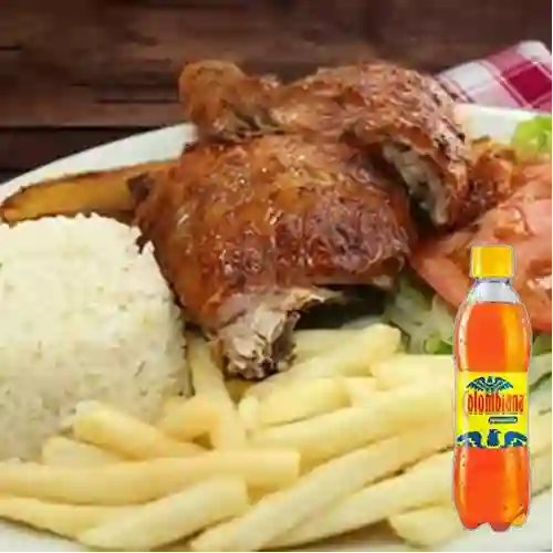 Combo Bandeja con Pollo + Colombiana 400 ml