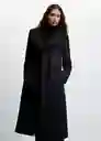 Abrigo Sirenita Negro Talla 27 Mujer Mango