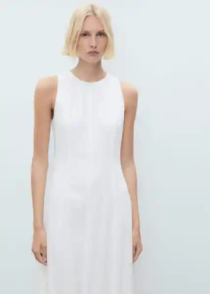 Vestido Pumpkin Blanco Talla S Mujer Mango