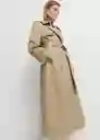 Gabardina Trench Eiffel Beige Talla L Mujer Mango