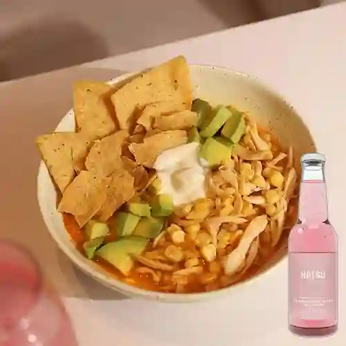 Combo Sopa Mexicana + Hatsu Frambuesa Rosas 300 ml