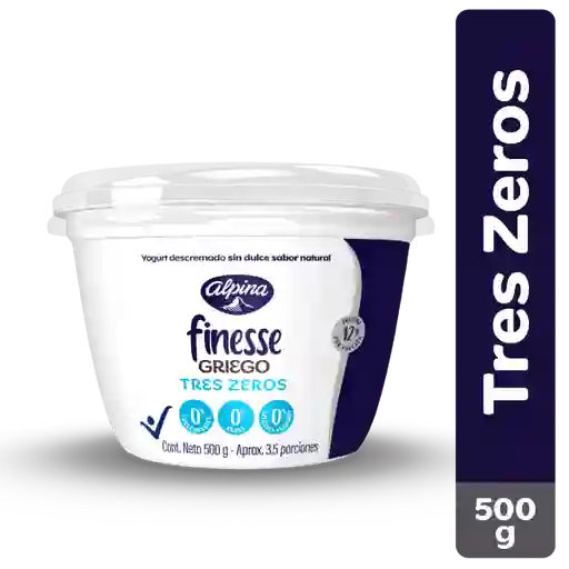 Yogurt Griego Finesse Tres Zeros 500 g