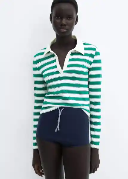 Camiseta Nut Verde Talla M Mujer Mango