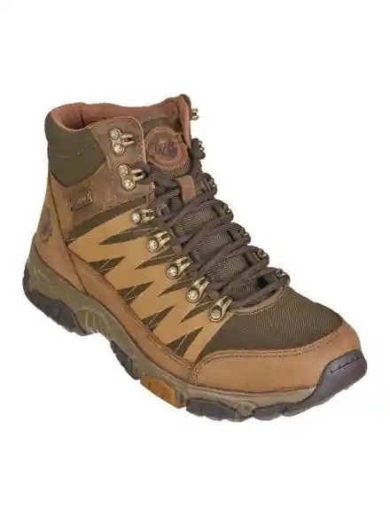 Brahma Botines Trecking Hombre Café y Naranja Talla 38