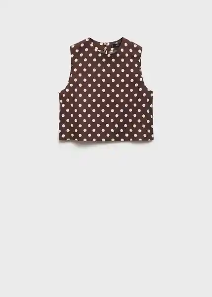 Top Romeo Chocolate Talla M Mujer Mango