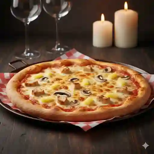 Pizza Personal Pollo Hawaiana