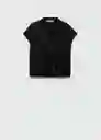 Blusa Crusie Negro Talla S Mujer Mango