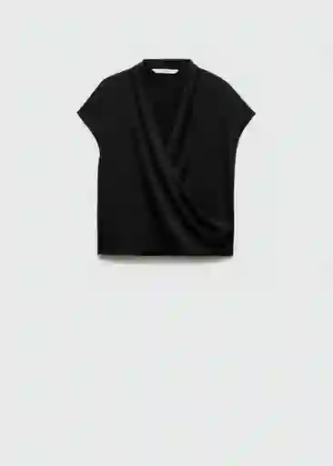 Blusa Crusie Negro Talla S Mujer Mango