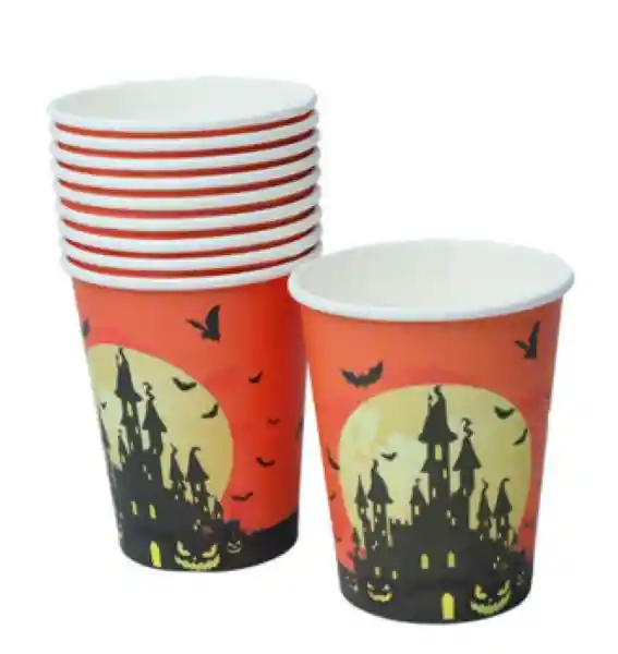 Set Vaso Estampado Halloween