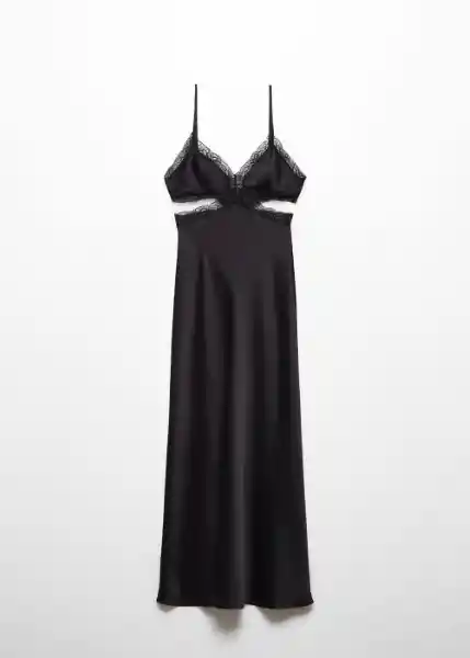 Vestido Verona Negro Talla XL Mujer Mango