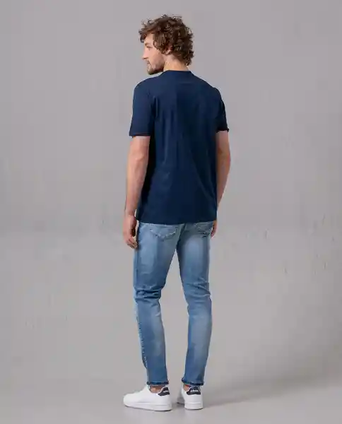 Camiseta Hombre Azul Talla M 100G001 Rifle