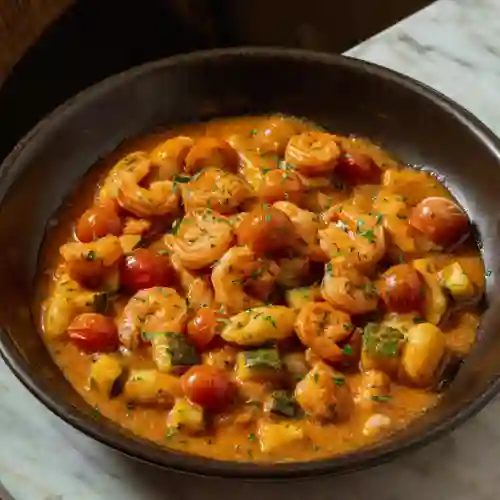 Gnocchi de Camarones y Zuccini