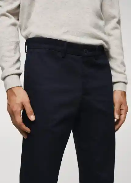 Pantalón Dublino Navy Talla 36 Hombre Mango
