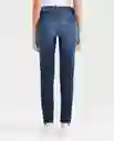 Jean High Rise Cosmo Azul Dark Ultra Oscuro Talla 10 Chevignon
