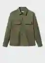 Camisa Agios Khaki Talla XL Hombre Mango