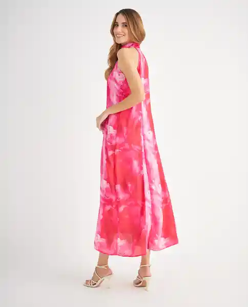 Vestido Rosa Luminoso Oscuro Talla XXL 499F016 Esprit