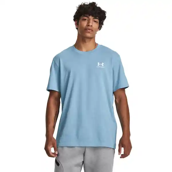 Under Armour Camiseta M Logo Emb Heavyweight Hombre Azul T-L