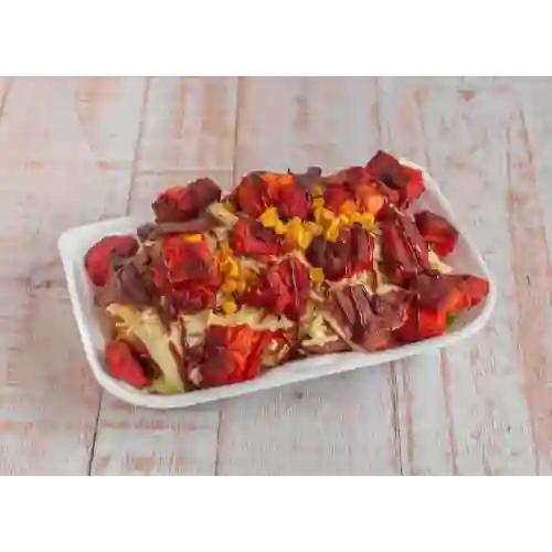 Salchipapa Especial Costilla BBQ