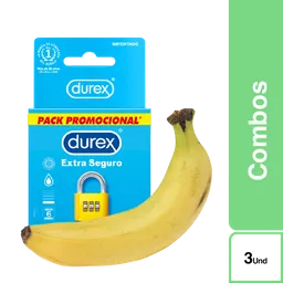 Combo Durex Extra Seguro + Bananos 2 Und