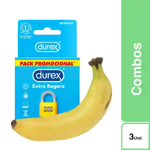 Combo Durex Extra Seguro + Bananos 2 Und