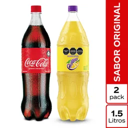 Combococa-Cola Sabor Original 1.5 L + Quatro Sabor Original 1.5L