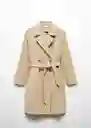 Abrigo Trench Beige Talla 19 Teen Niñas Mango