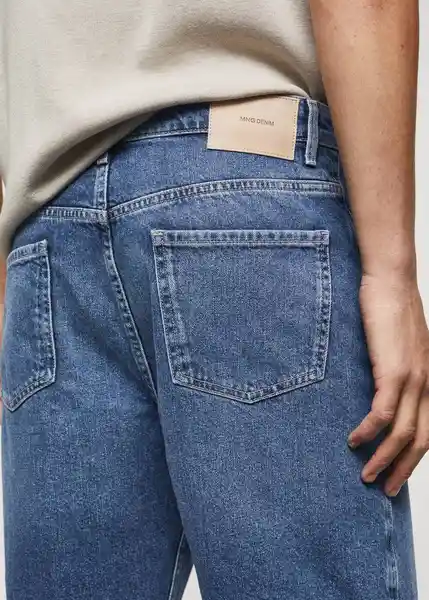 Bermuda Oliver Tejano Oscuro Talla 42 Hombre Mango