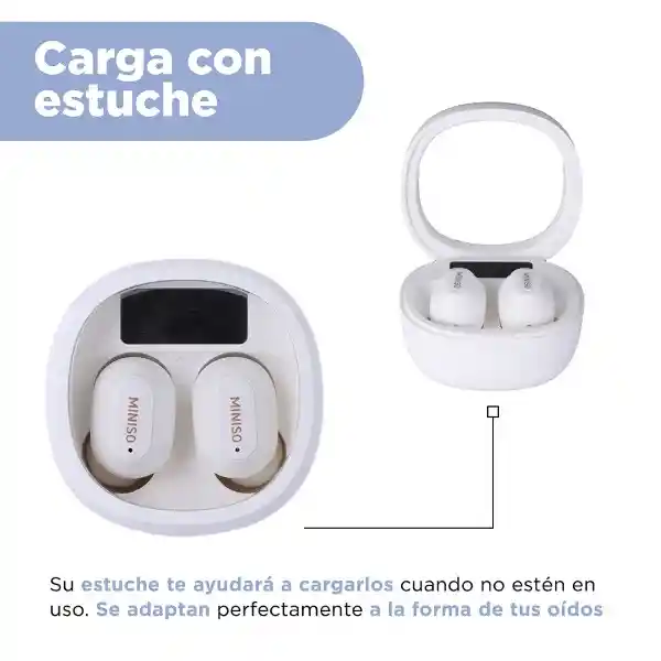Audífonos Tws Beige R99 Miniso