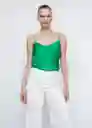 Top Rachel2 Verde Talla L Mujer Mango