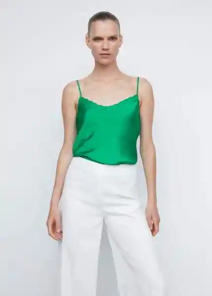 Top Rachel2 Verde Talla L Mujer Mango