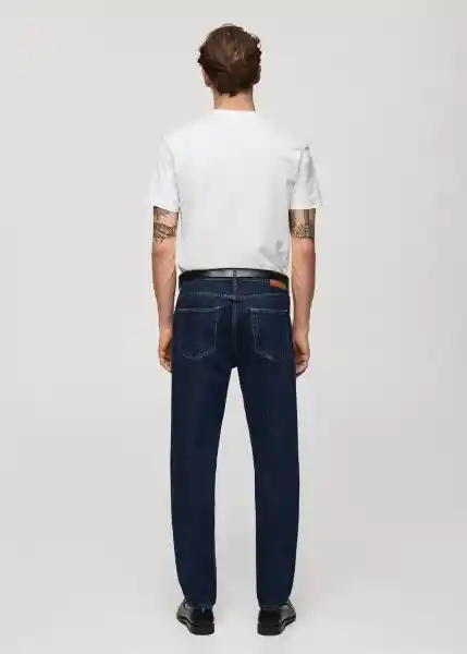 Camiseta Strech Blanco Talla L Hombre Mango