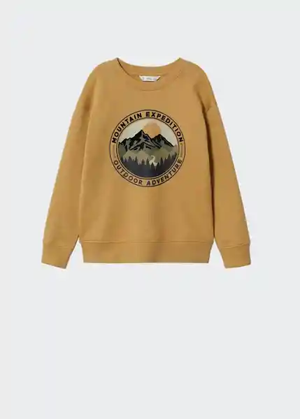 Sudadera Peaks Mostaza Talla 12 Niños Mango