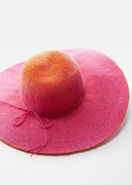 Sombrero Azores Rosa Talla 99 Mujer Mango