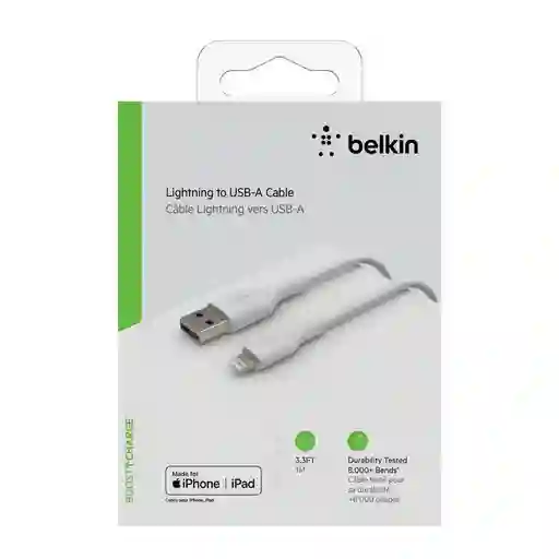 Belkin Cable Carga de Impulso USB-A a Lightning Blanco