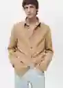 Sobrecamisa Jay Beige Talla XS Hombre Mango