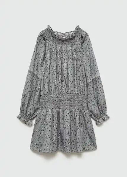 Vestido Siurana Gris Talla 11 Niñas Mango